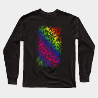 Rainbow Cheetah Stripes Long Sleeve T-Shirt